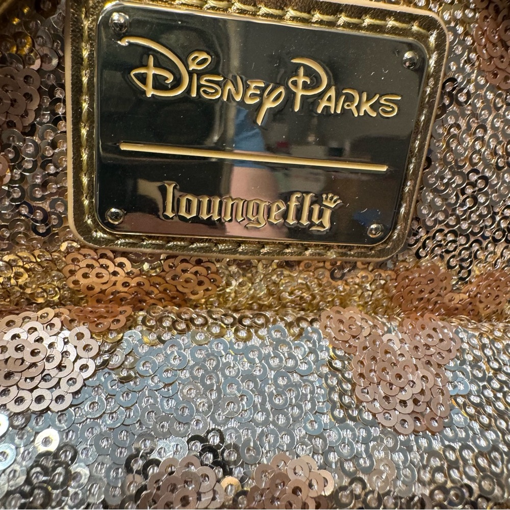 NWT. Disney Loungefly Minnie Mouse Gold Sequin Mini Backpack. - Picture 11 of 13